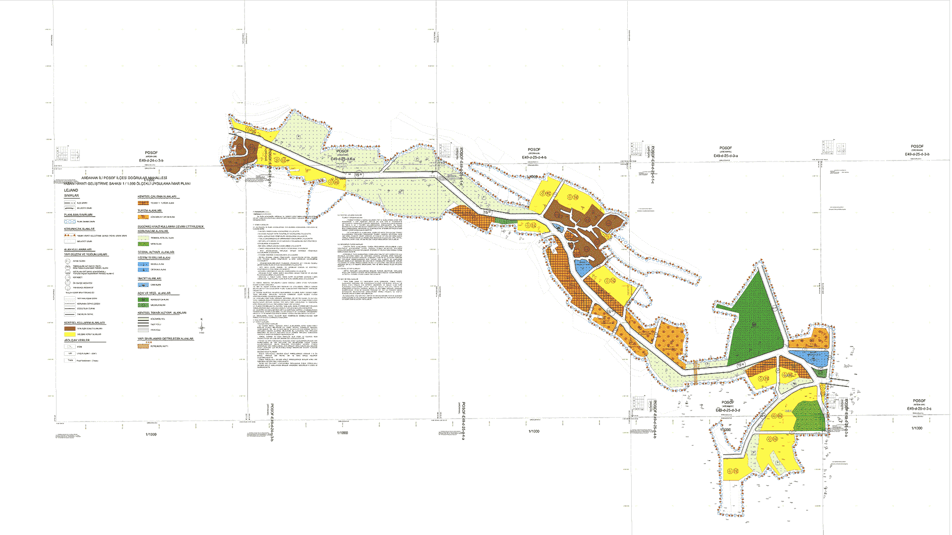 Ardahan İli Posof İlçesi Doğrular Mahallesi Yaban Hayatı Geliştirme Sahası İmar Planları 